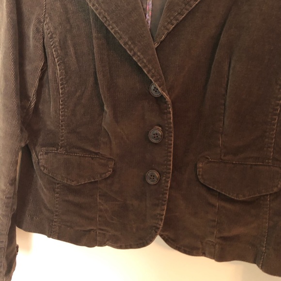 SJB corduroy blazer, brown, petite large - Picture 2 of 6